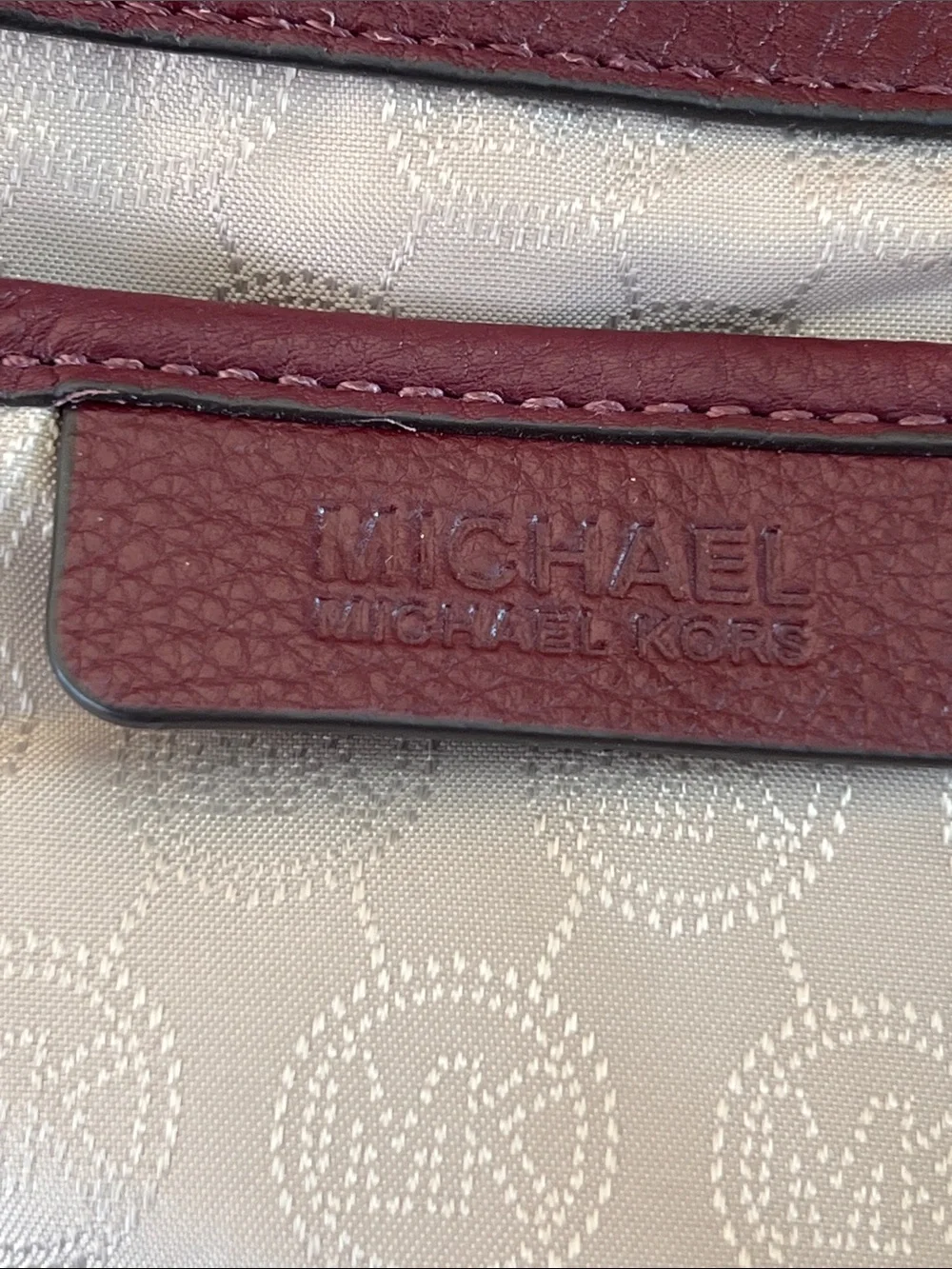 Michael Kors Plum Pebbled Leather Shoulder Hobo with Gold Hardware